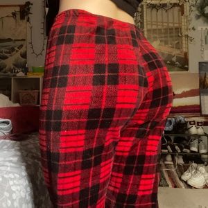 Women’s fuzzy plaid pajama pants, super comfy